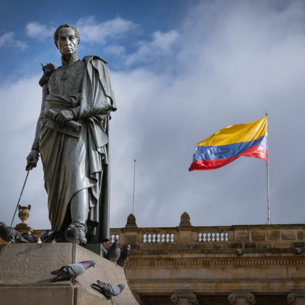 19 Socha Simóna Bolívara v Bogotě
